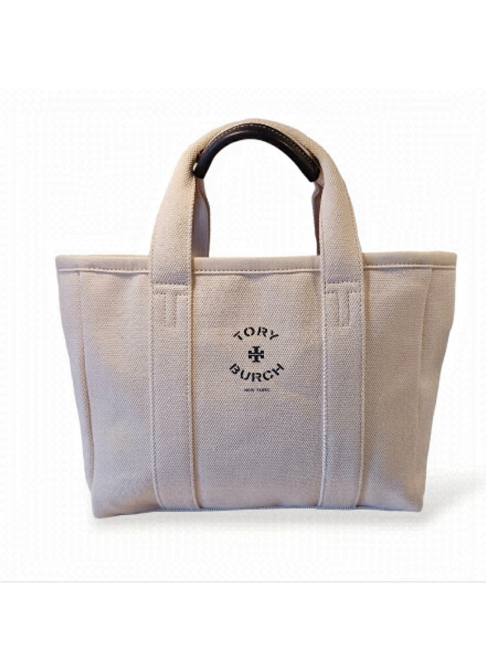 Tory Burch Cream Canvas Tote Everyday Bag